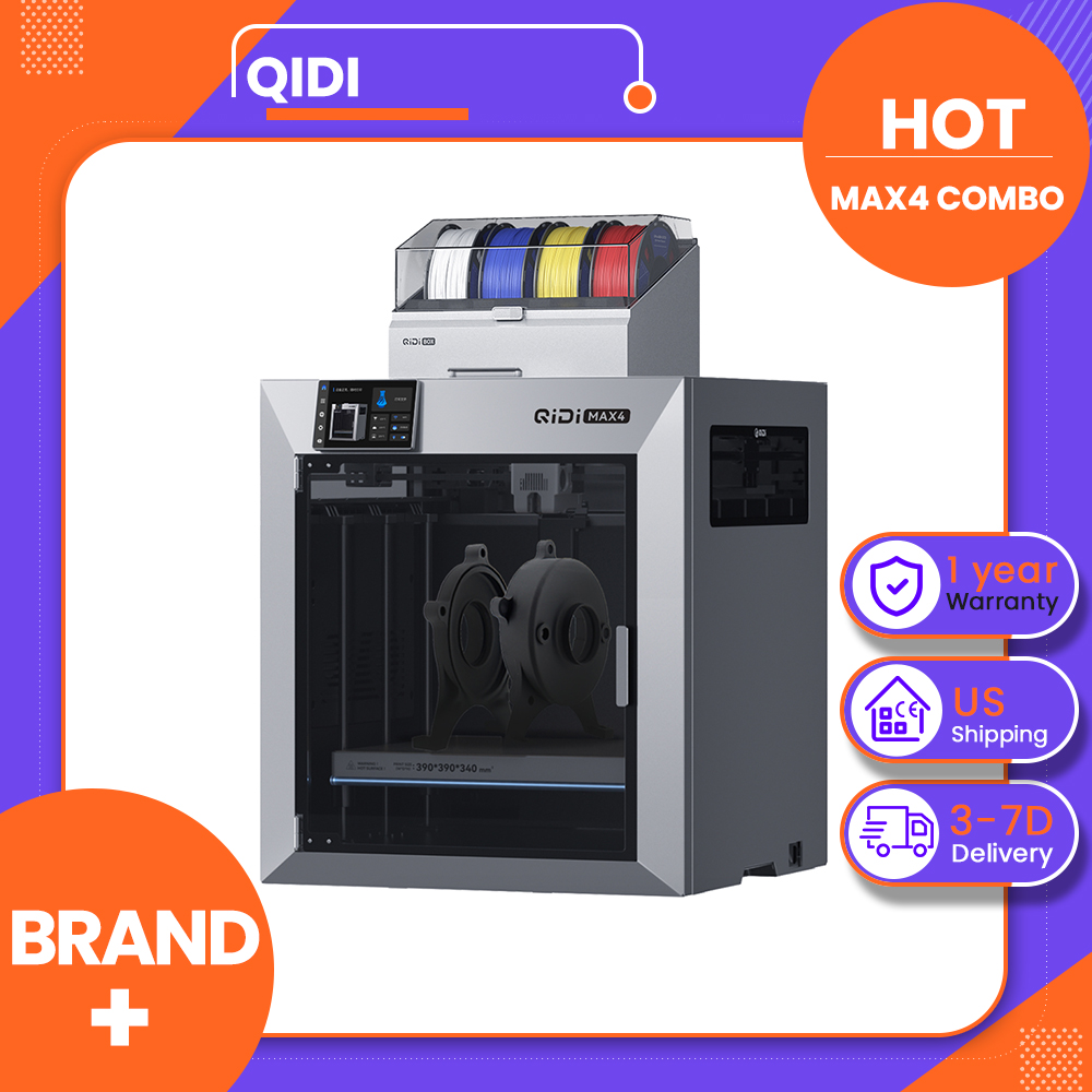 Direct Drive Dual Gear Extruder High Speed - QIDI Max4 Combo 3D Printer, Up