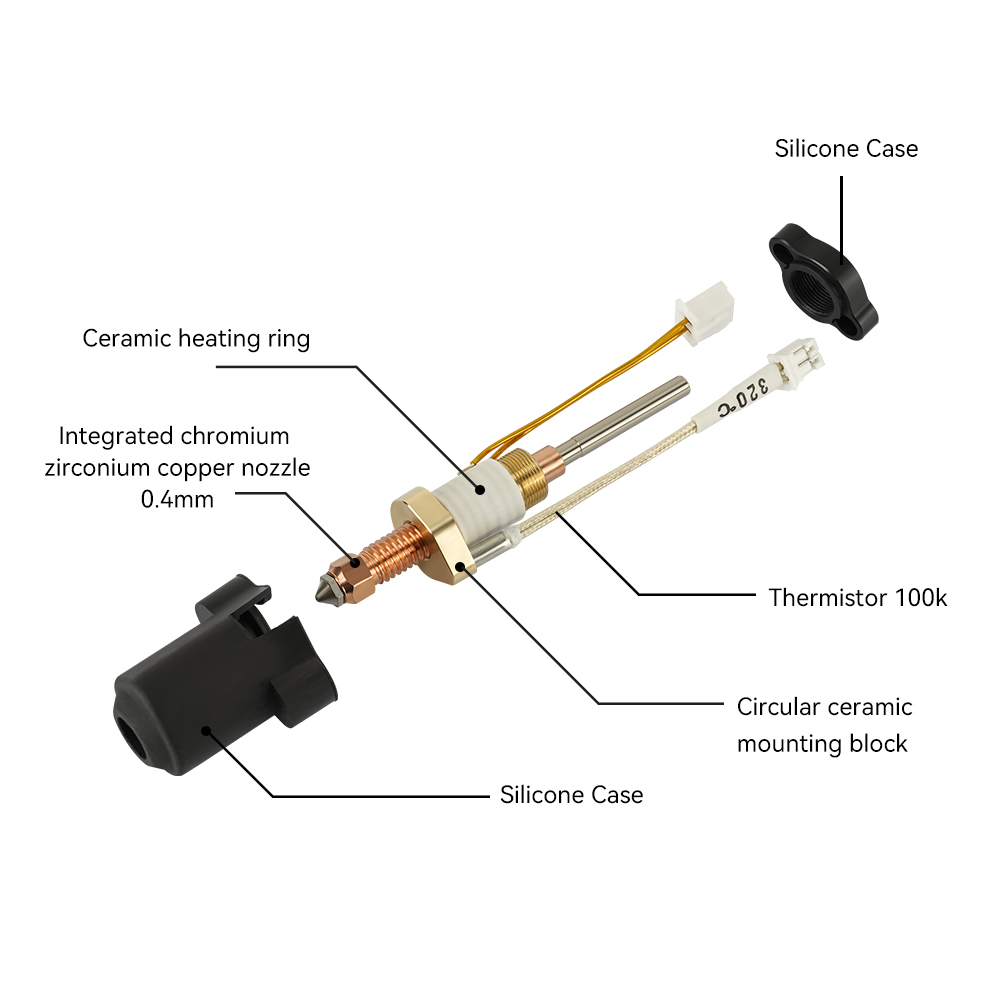 For Creality K1C/K1 Max Hotend - High Flow Ceramic Hotend review and price