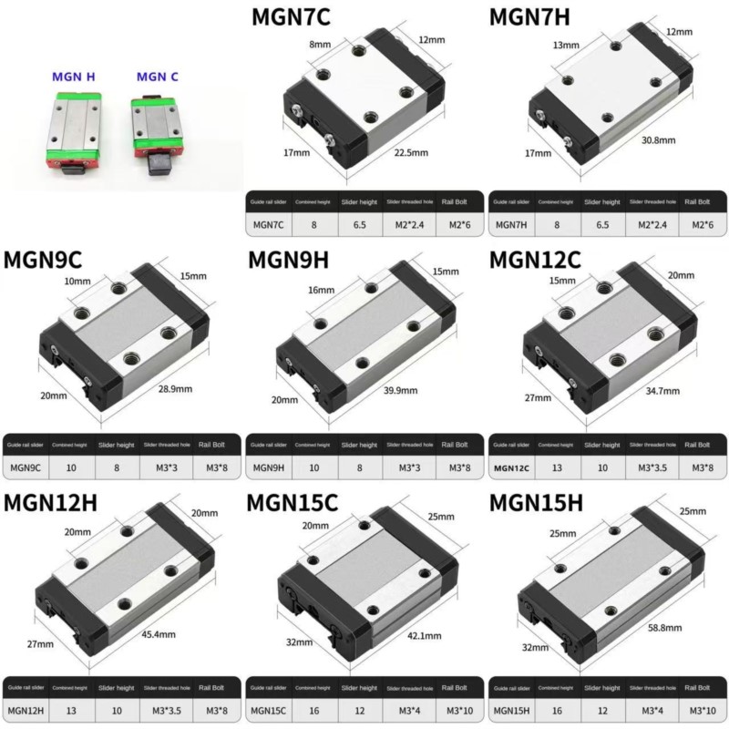 1PCS MGN7C MGN7H MGN9C MGN9H M - Linear Rail Mgn12H Set review and price